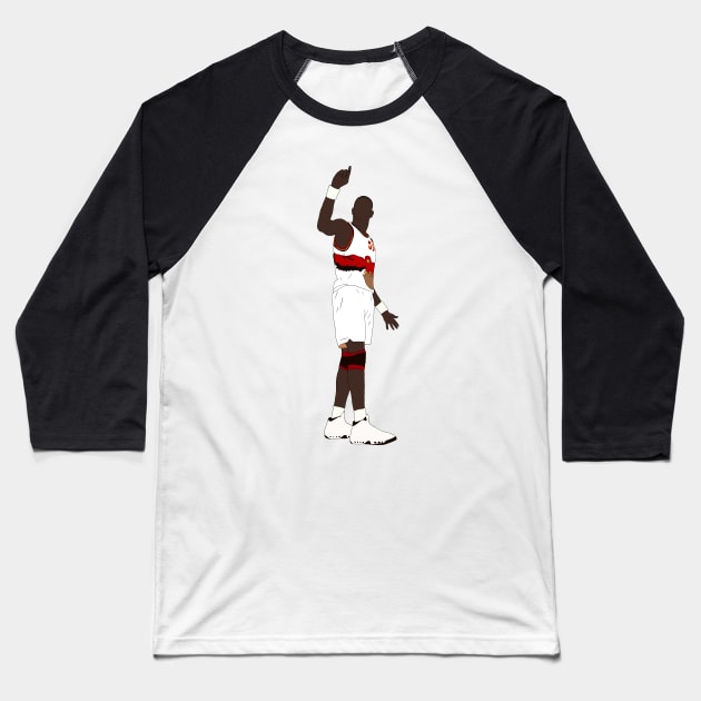 Dikembe Mutombo Finger Wag Baseball T-Shirt by rattraptees